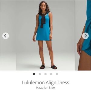 Lululemon Align Dress, Hawaiian Blue, Size 0